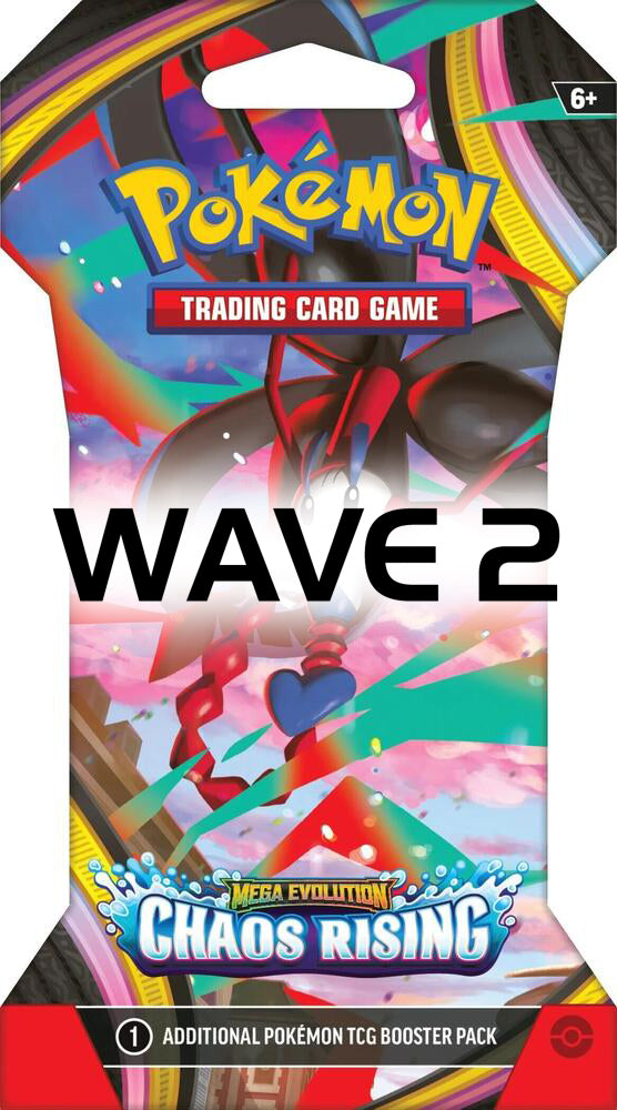 WAVE 2 Pokemon Tcg: Mega Evolution Chaos Rising (Me04) Sleeved Booster Pack (WAVE 2 - Expected to ship by July 31st)