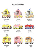 Pop Mart - SEALED SET OF 9 - SpongeBob Sightseeing Car Series - No Duplicates - Chance of Secret Edition