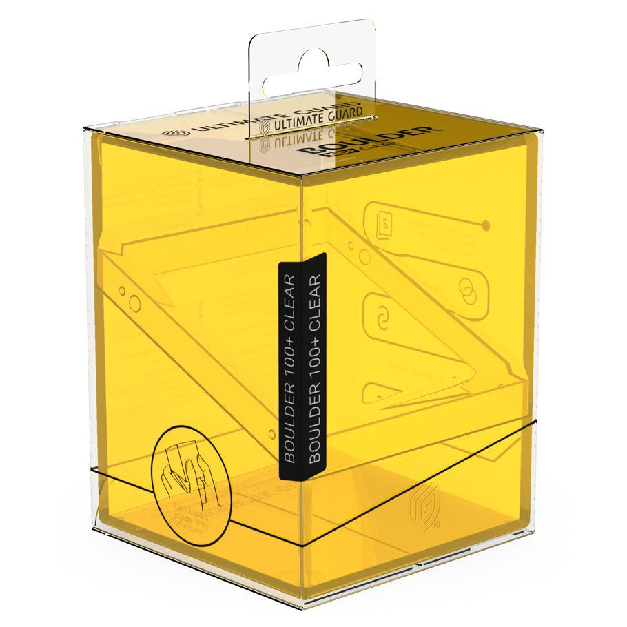 Ultimate Guard Boulder 100+ Clear Deck Case - Frosted Amber