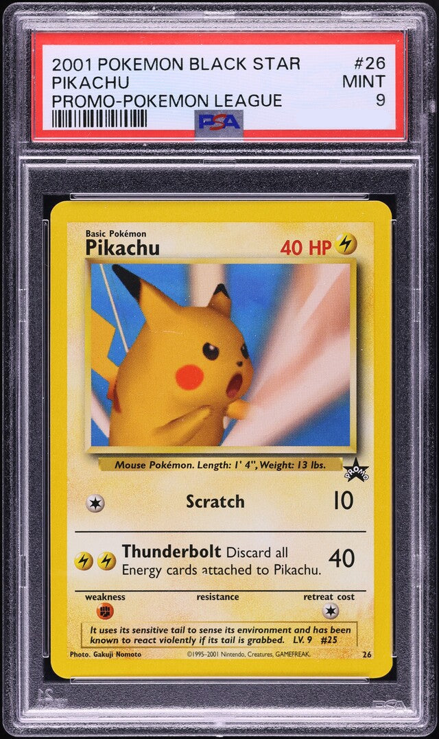 PSA 9 PIKACHU PROMO-POKEMON LEAGUE