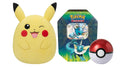 Pokemon TCG: Vaporeon-GX Tin & Poké Ball Tin + 10" Winking Pikachu Squishmallow Bundle