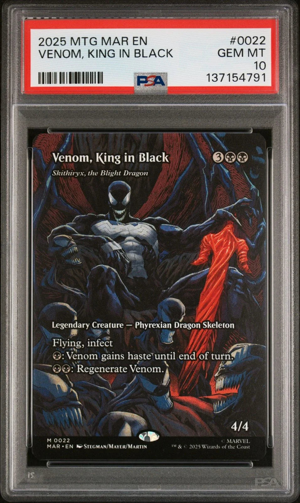2025 Magic MTG Marvel's Spider-Man MAR 0022 Venom, King In Black - PSA Graded Card