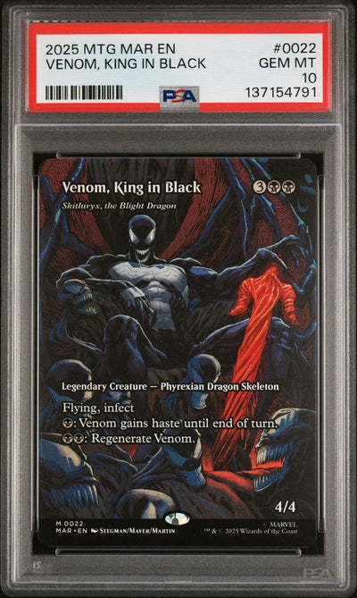 2025 Magic MTG Marvel's Spider-Man MAR 0022 Venom, King In Black - PSA Graded Card