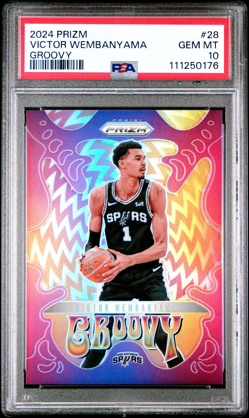 2024 Panini Prizm Groovy #28 - Victor Wembanyama - PSA Graded Card